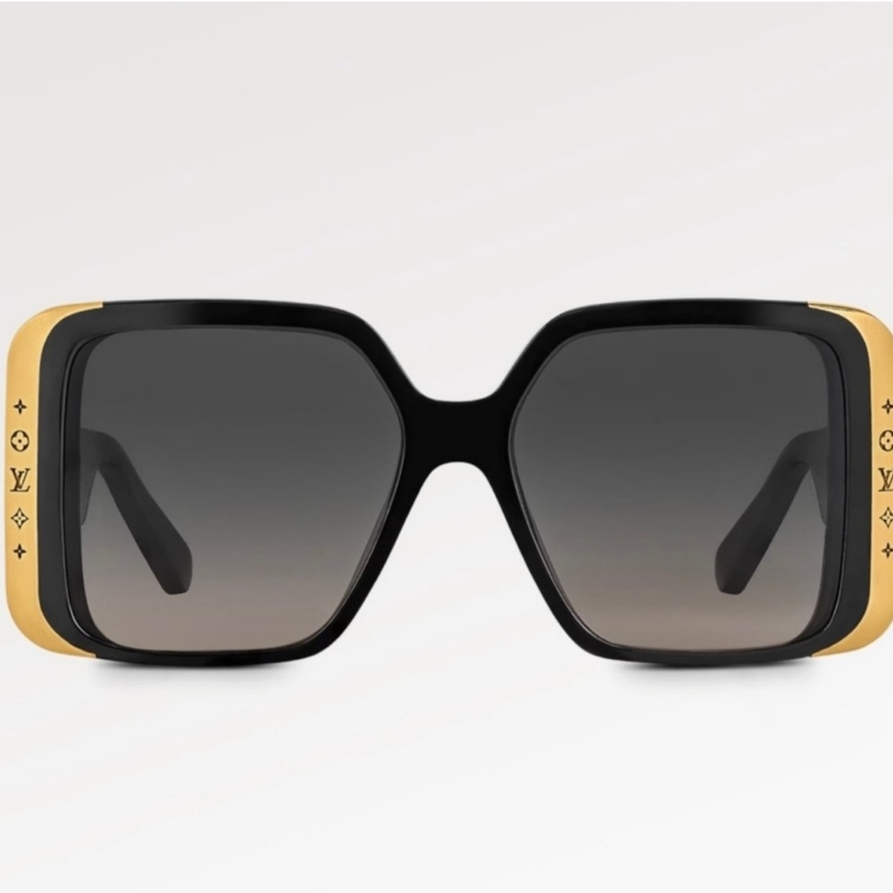 Louis Vuitton Black and Gold Square Gradient Sunglasses - Picture 12 of 13
